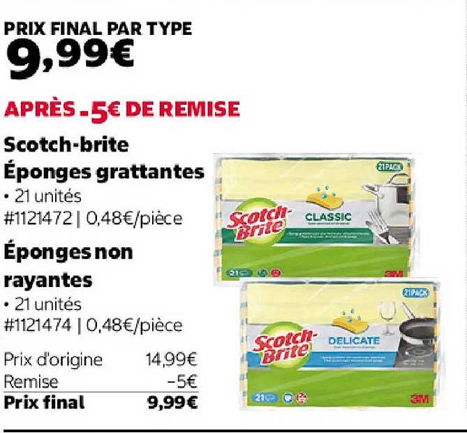 Scotch-brite Éponges grattantes