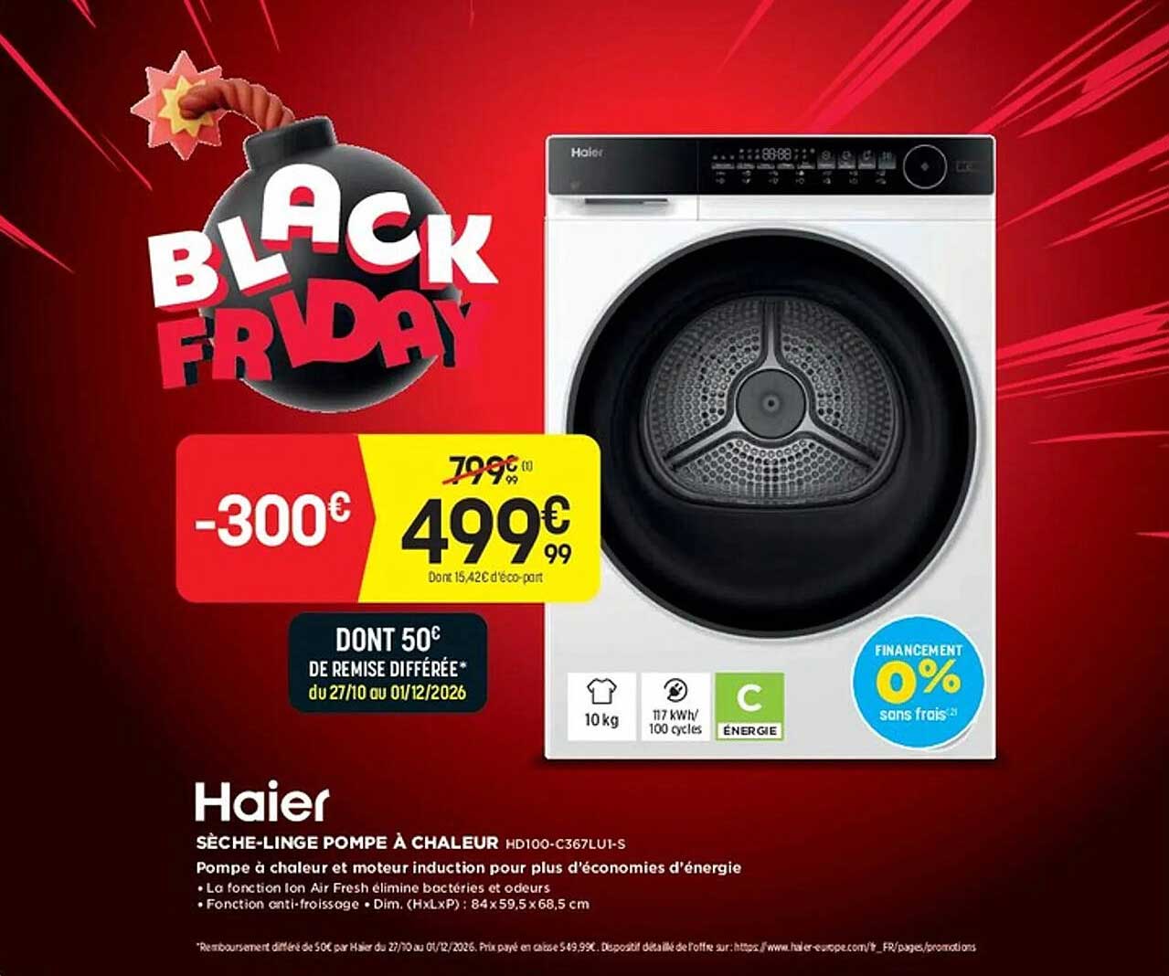 SÈCHE-LINGE POMPE À CHALEUR HD100-C367U1-S