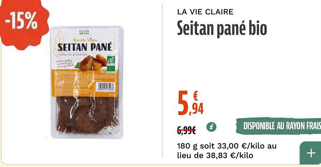 Seitan pané bio