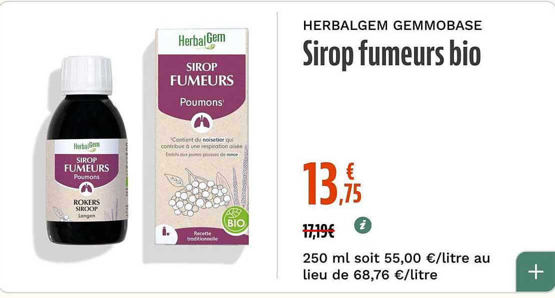 Sirop fumeurs bio