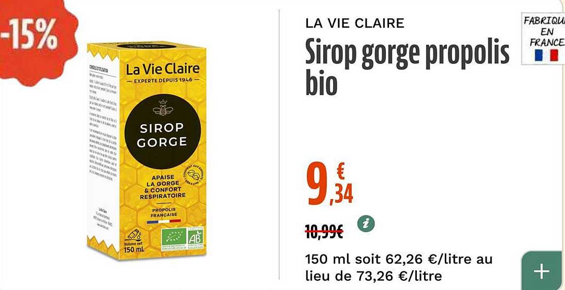 Sirop gorge propolis bio