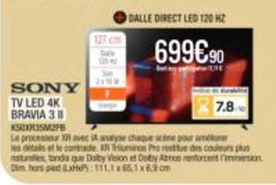 SONY TV LED 4K BRAVIA 3 II