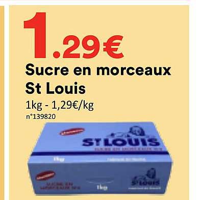 Sucre en morceaux St Louis