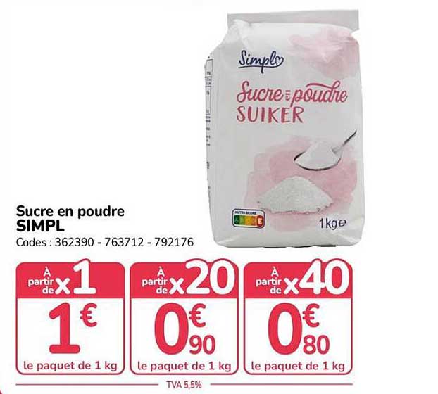 Sucre en poudre SIMPL