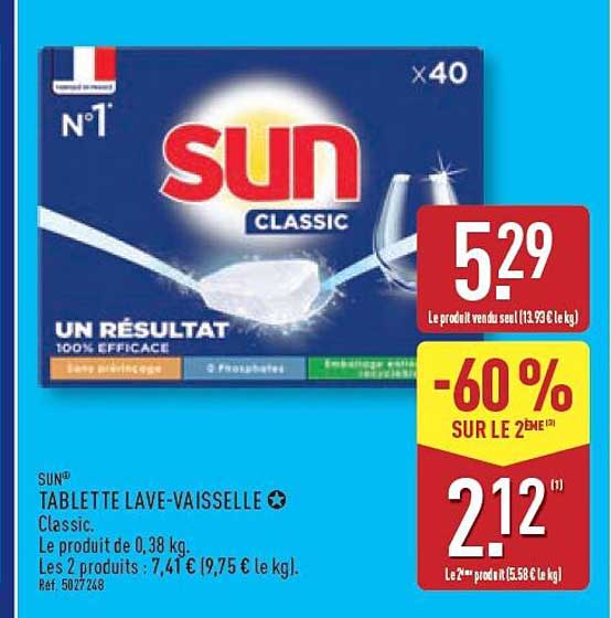 SUN Tablette lave-vaisselle Classic.