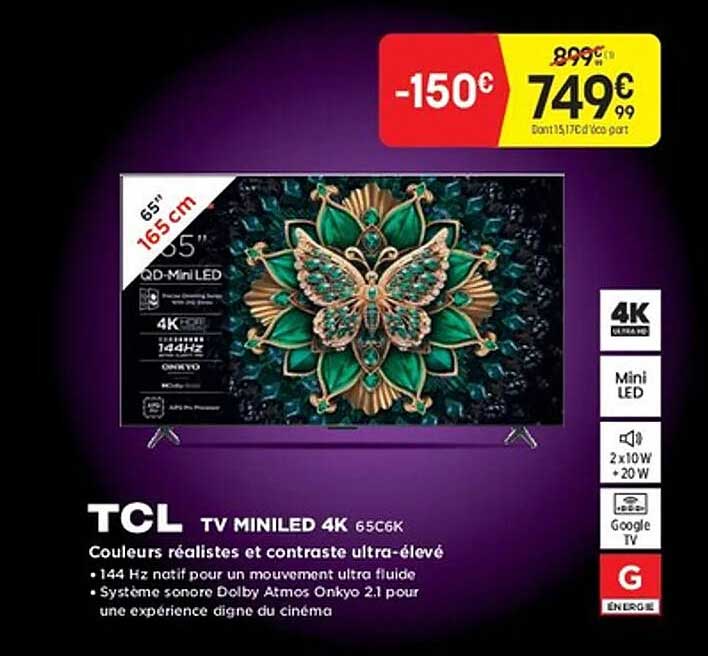 TCL TV MINILED 4K 65C6K