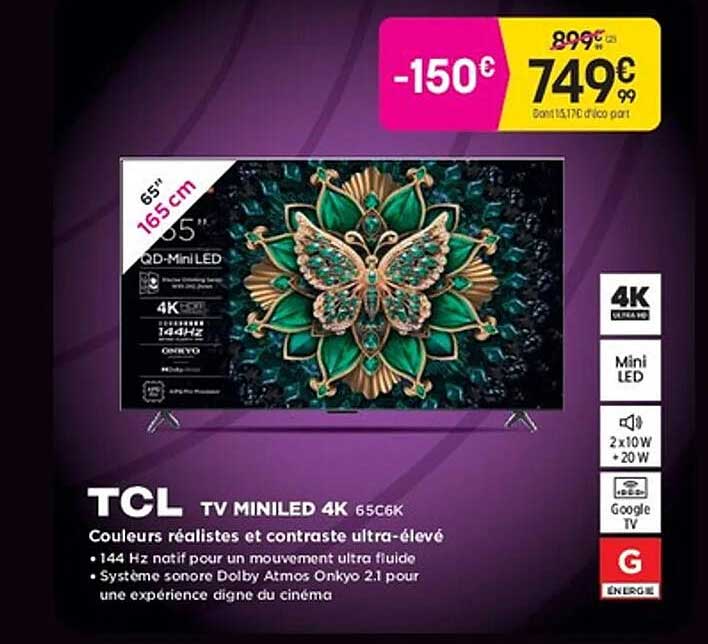 TCL TV MINILED 4K 65G6K