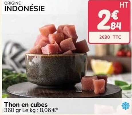 Thon en cubes