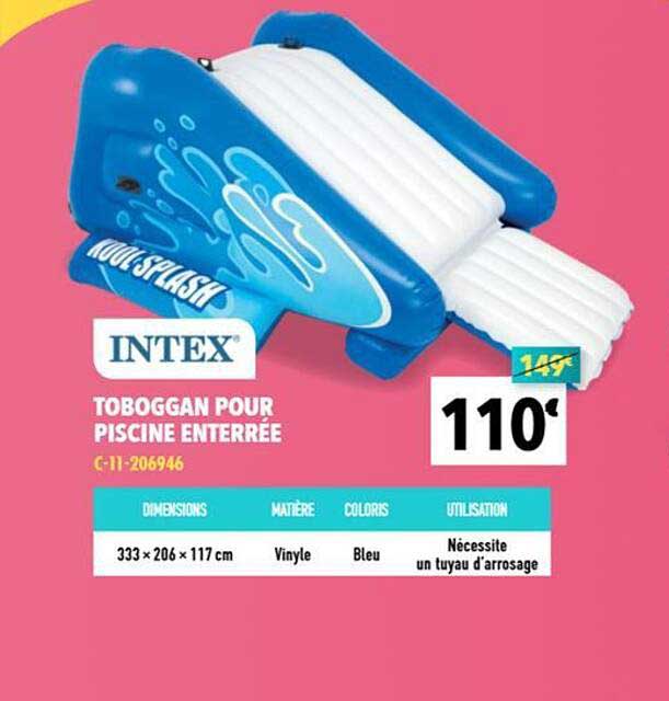 TOBOGGAN POUR PISCINE ENTERRÉE