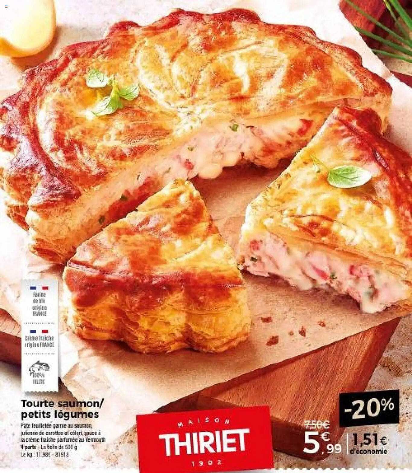 Tourte saumon/ petits légumes