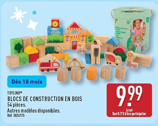 TOYLINO BLOCS DE CONSTRUCTION EN BOIS