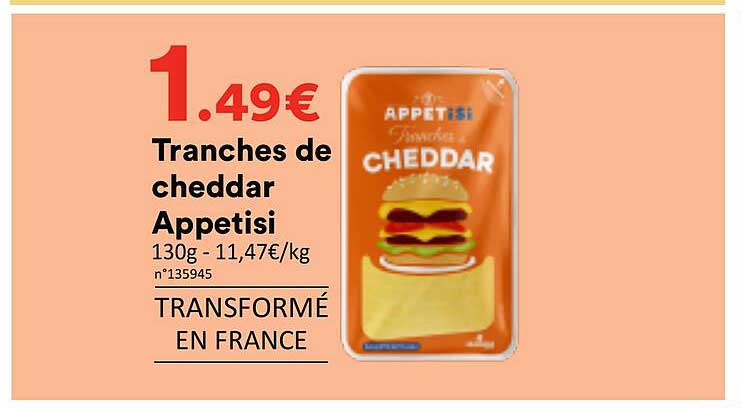 Tranches de cheddar Appetisi