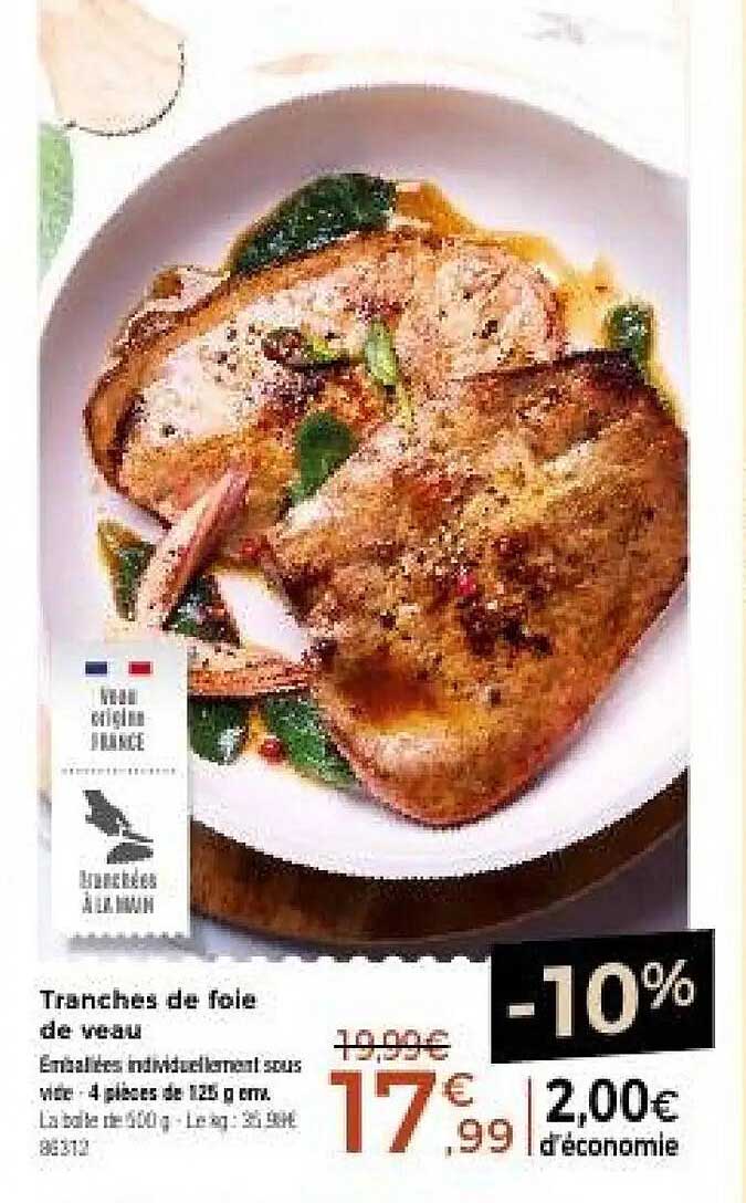 Tranches de foie de veau