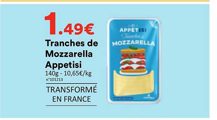 Tranches de Mozzarella Appetisi