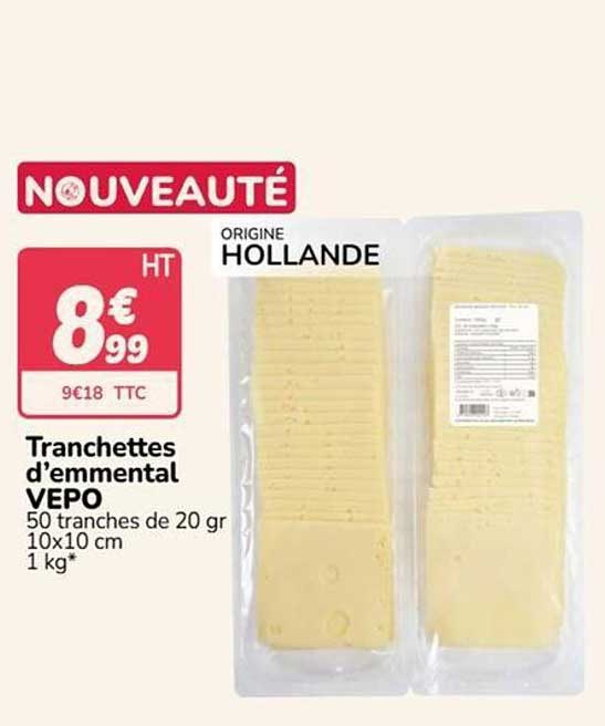 Tranchettes d’emmental VEPO