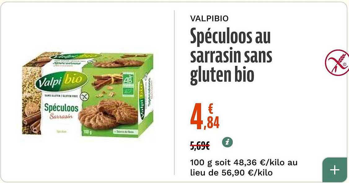 VALPIBIO Spéculoos au sarrasin sans gluten bio
