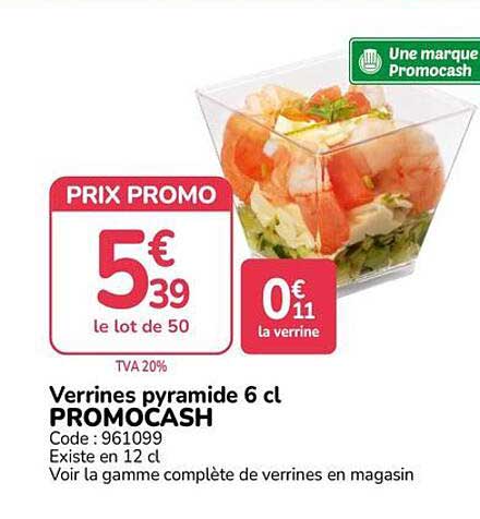 Verrines pyramide 6 cl PROMOCASH