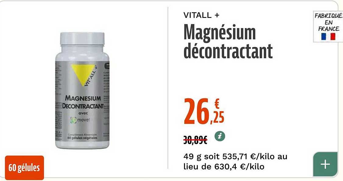 VITALL + Magnésium décontractant