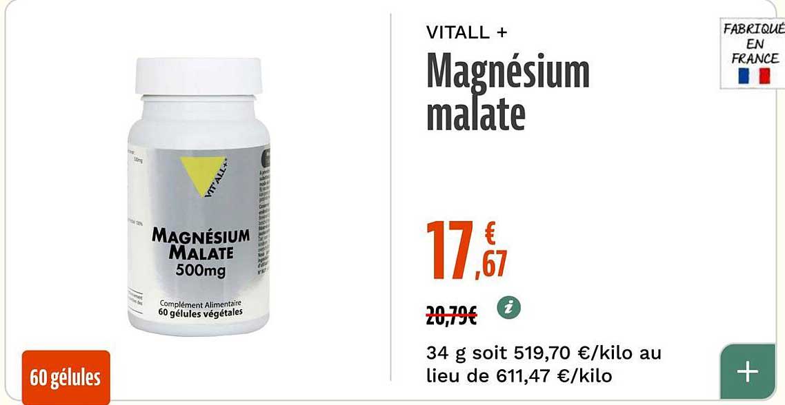 VITALL + Magnésium malate
