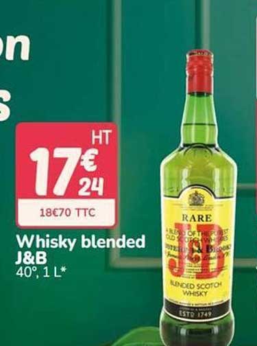 Whisky blended J&B 40°, 1 L*