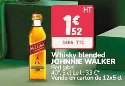 Whisky blended JOHNNIE WALKER Red label