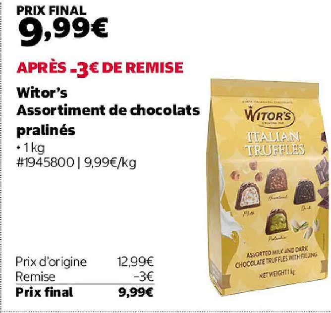 Witor's Assortiment de chocolats pralinés