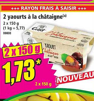 2 yaourts à la châtaigne