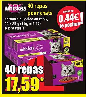 40 repas pour chats