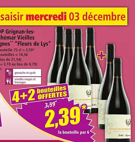 4+2 bouteilles OFFERTES