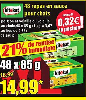 48 repas en sauce pour chats