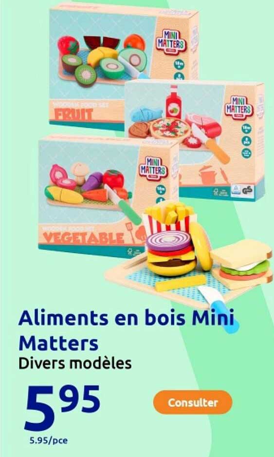Aliments en bois Mini Matters