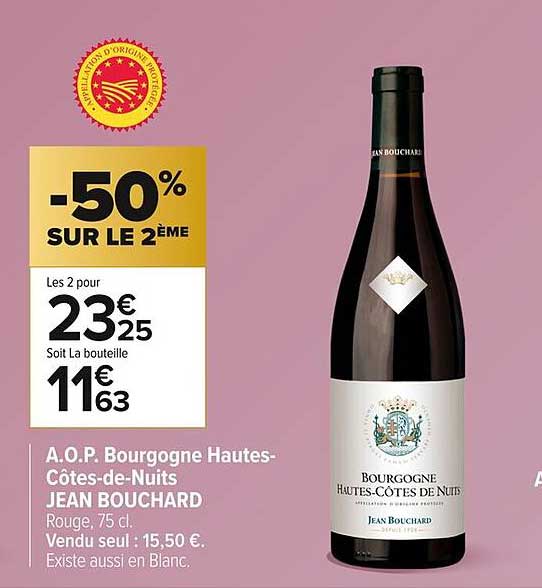 A.O.P. Bourgogne Hautes-Côtes-de-Nuits JEAN BOUCHARD