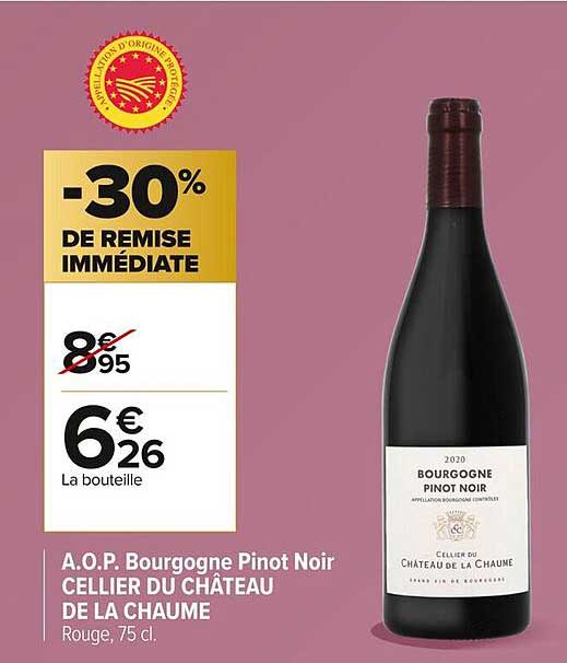 A.O.P. Bourgogne Pinot Noir Cellier du Château de la Chaume