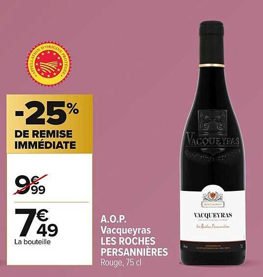 A.O.P. Vacqueyras LES ROCHES PERSANNIÈRES