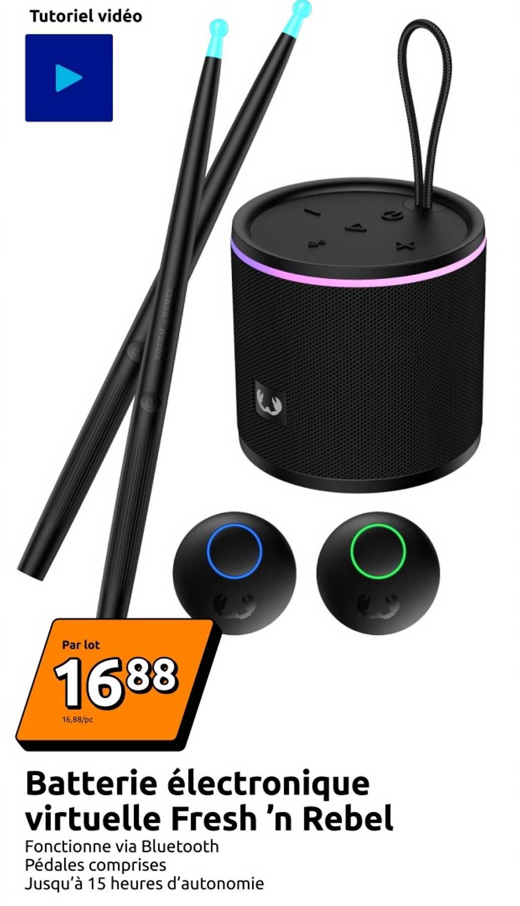 Batterie électronique virtuelle Fresh 'n Rebel