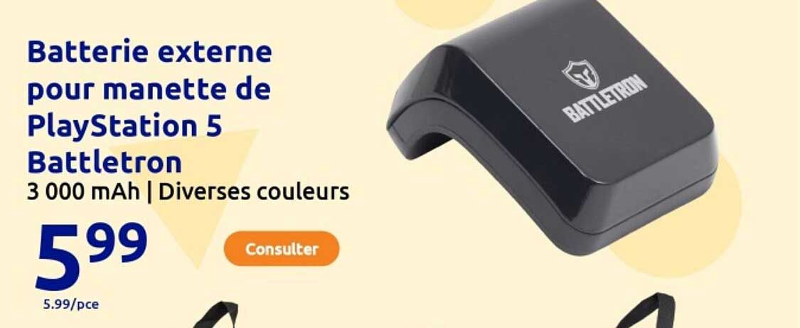 Batterie externe pour manette de PlayStation 5 Battletron