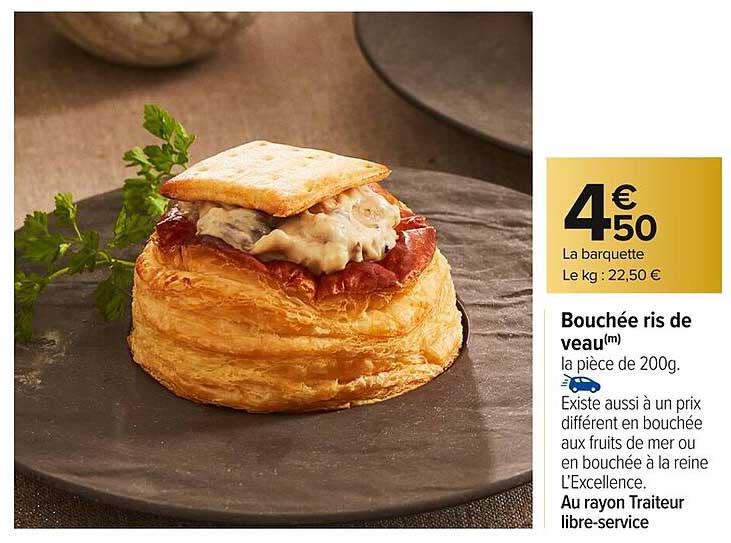 Bouchée ris de veau(m)