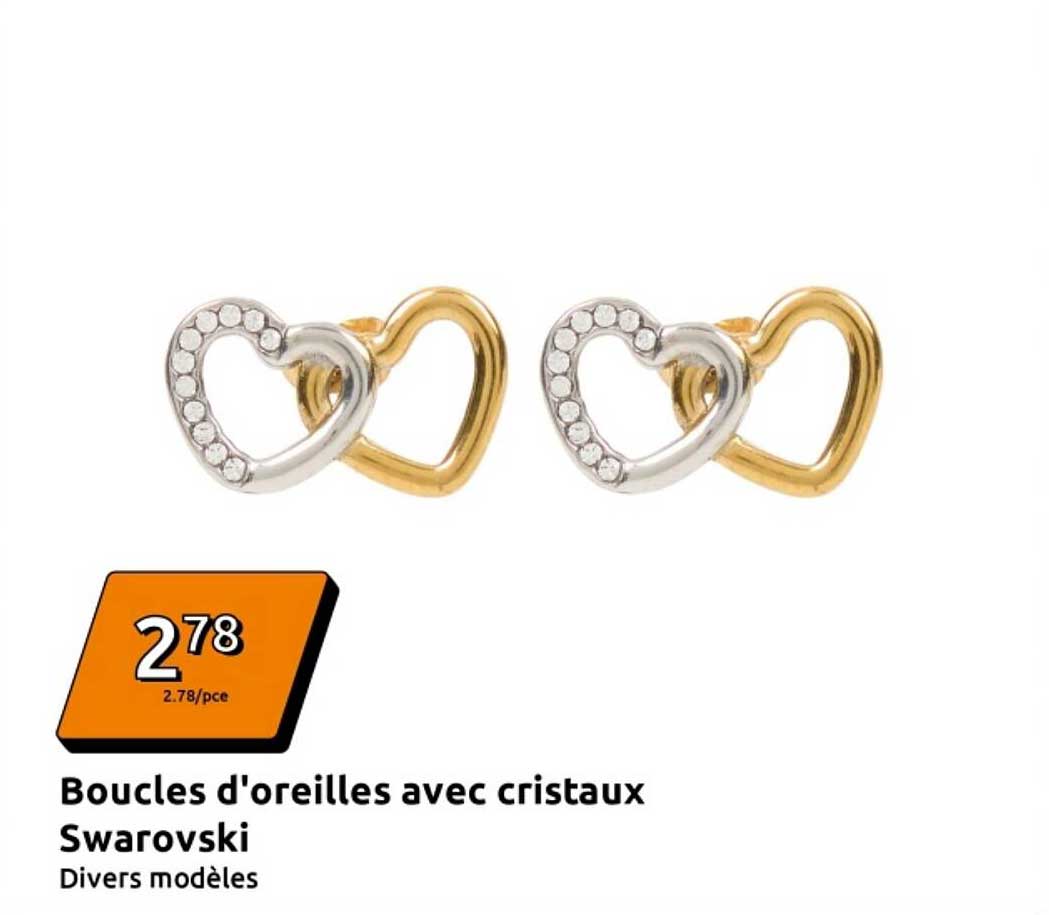 Boucles d'oreilles avec cristaux Swarovski