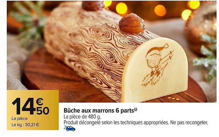Bûche aux marrons 6 parts