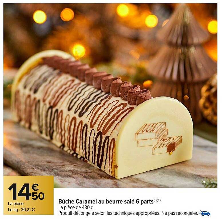 Bûche Caramel au beurre salé 6 parts