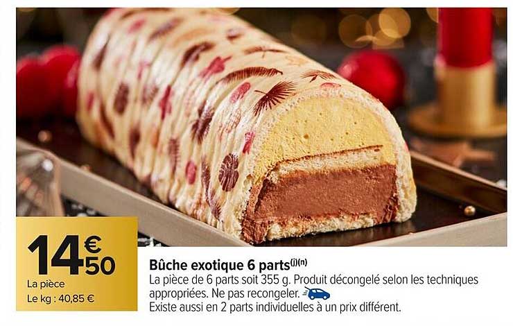 Bûche exotique 6 parts