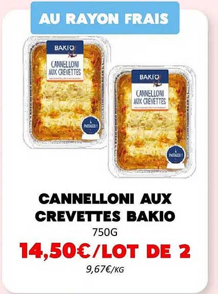 CANNELLONI AUX CREVETTES BAKIO