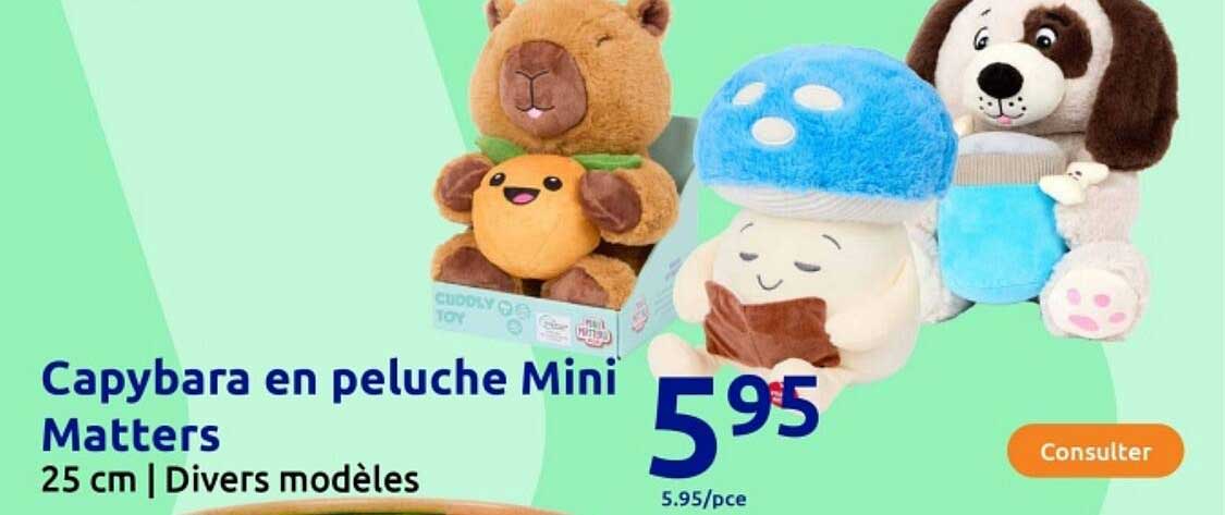Capybara en peluche Mini Matters