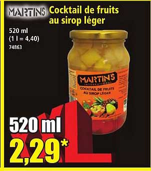 Cocktail de fruits au sirop léger