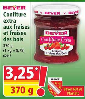 Confiture extra aux fraises et fraises des bois