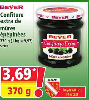Confiture extra de mûres épépinées