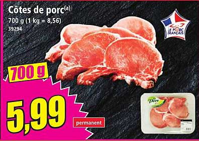 Côtes de porc(a)