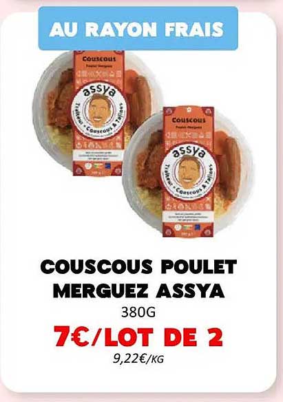 COUSCOUS POULET MERGUEZ ASSYA