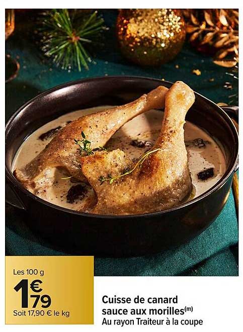 Cuisse de canard sauce aux morilles(m)
