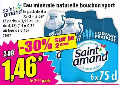 Eau minérale naturelle bouchon sport